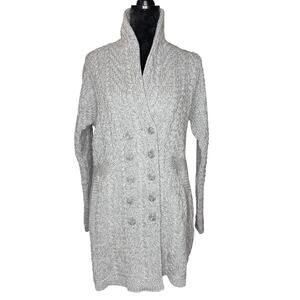 ARAN CRAFTS Gray Wool Merino Cardigan